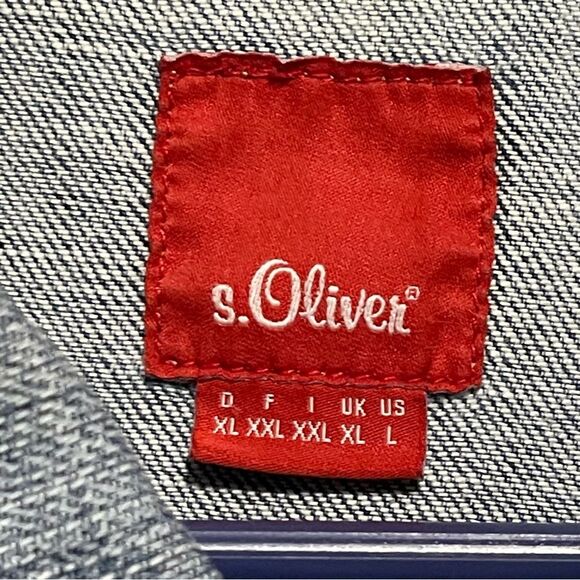 S.Oliver Men’s Jean Denim Jacket Size Large in Medium Wash w/ Pockets - Picture 7 of 9